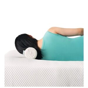 New Round memory foam cervical bolster pillow neck back lumbar leg comfy 18 x 6”